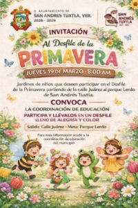 En el Marco de la fiesta de San José, Niños Darán la Bienvenida a la Primavera 