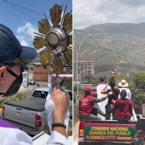 En el Aniversario de la Consagración de Venezuela, el Santísimo Recorre La Guaira Para Consolar a las Víctimas del Terremoto